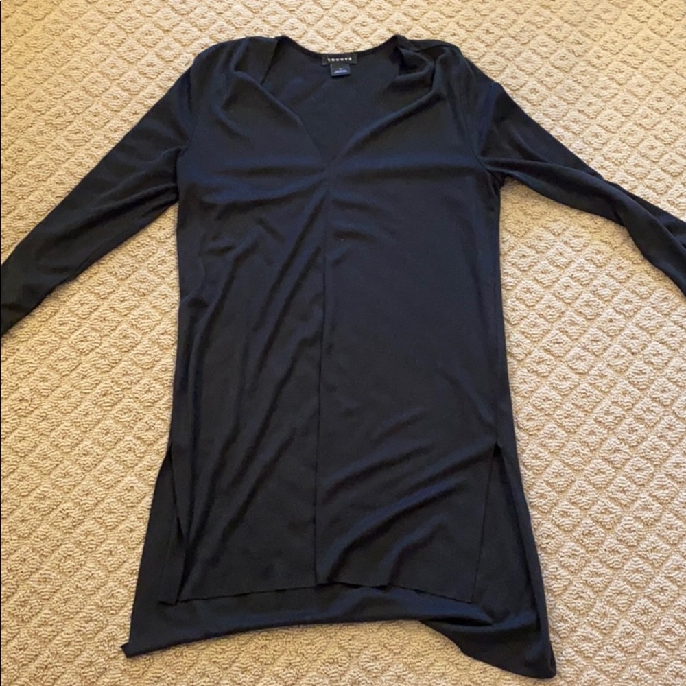 Super soft black trouve top